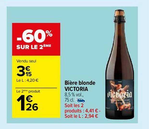 Promo Bi Re Blonde Victoria Chez Carrefour Market Icatalogue Fr