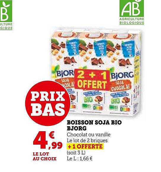 Promo Boisson Soja Bio Bjorg Chez Super U ICatalogue Fr