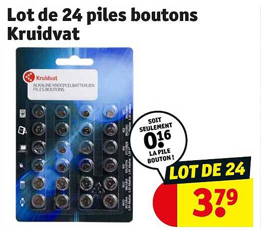 Promo Lot De Piles Boutons Kruidvat Chez Kruidvat Icatalogue Fr