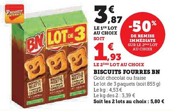 Promo Biscuits Fourr S Bn Chez Hyper U Icatalogue Fr