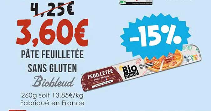 Promo P Te Feuillet E Sans Gluten Biobleud Chez Naturalia Icatalogue Fr