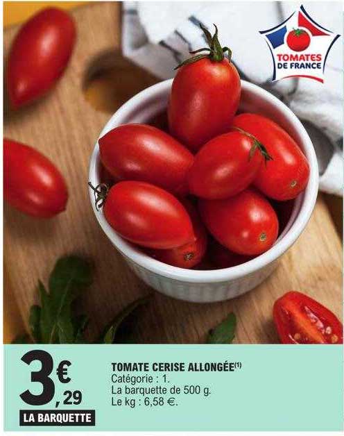 Promo Tomate Cerise Allongée chez E Leclerc iCatalogue fr