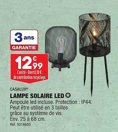 Promo Casalux Lampe Solaire Led Chez Aldi ICatalogue Fr