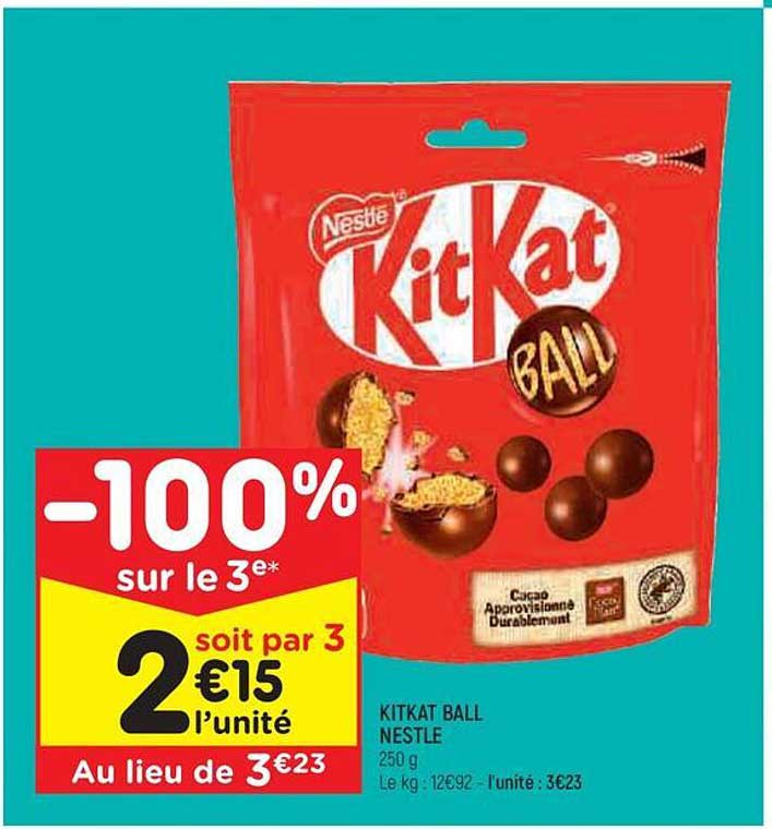 Promo Kitkat Ball Nestlé chez Leader Price iCatalogue fr