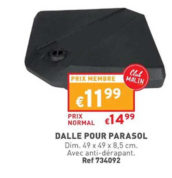 Promo Dalle Pour Parasol Chez Trafic Icatalogue Fr