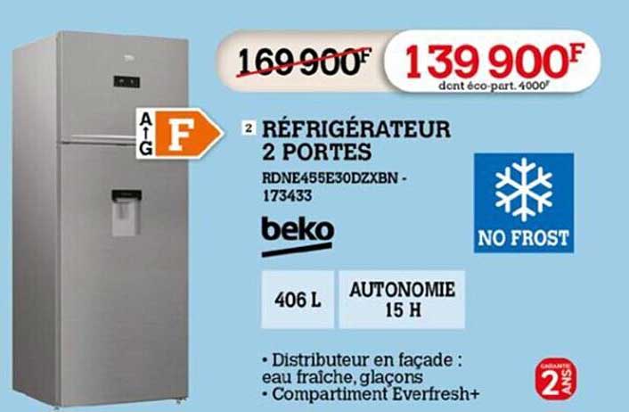 Promo R Frig Rateur Portes Beko Chez Darty Icatalogue Fr