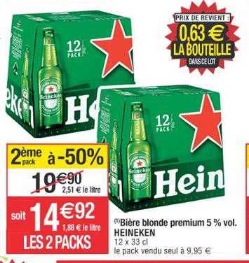 Offre Bi Re Blonde Premium Vol Heineken Chez Cora