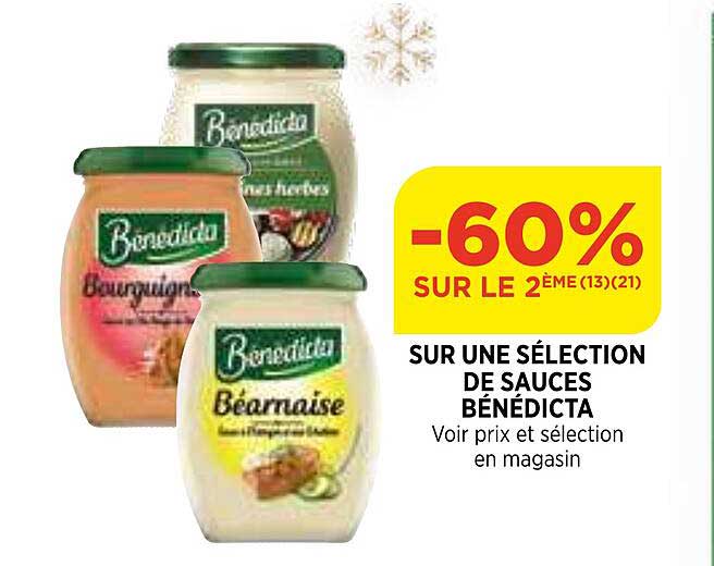 Offre Sauces B N Dicta Chez Atac