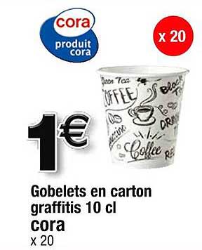 Promo Gobelets En Carton Graffitis Cora Chez Cora Icatalogue Fr