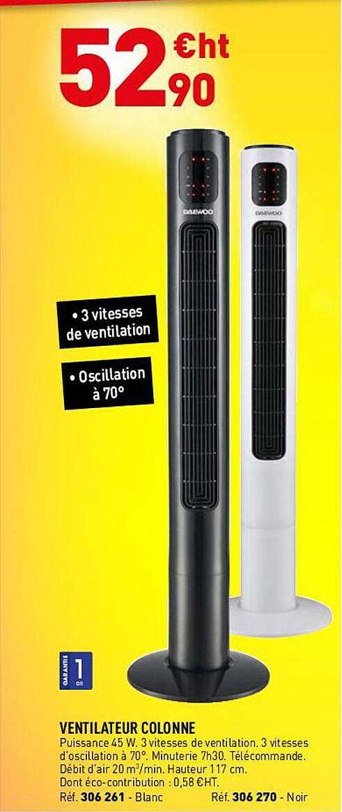 Promo Ventilateur Colonne Chez Hyperburo Icatalogue Fr