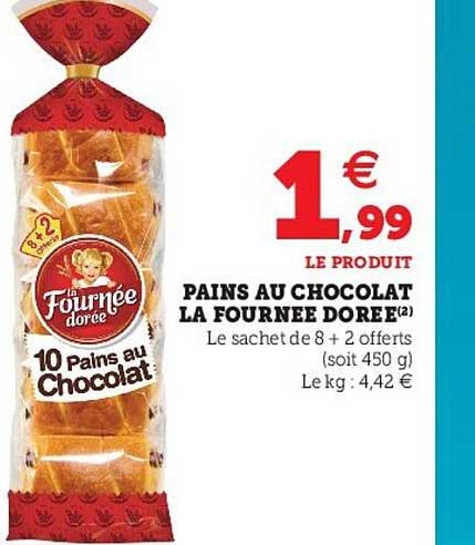 Promo Pains Au Chocolat La Fournée Dorée chez Super U iCatalogue fr