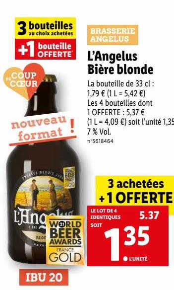 Promo L angelus Bière Blonde chez Lidl iCatalogue fr