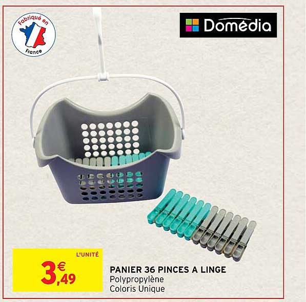 Promo Panier Pinces Linge Dom Dia Chez Intermarch Hyper