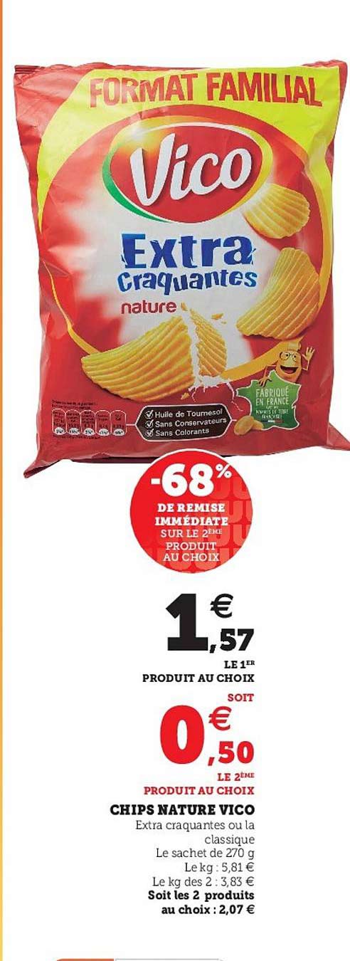 Offre Chips Nature Vico Chez Hyper U