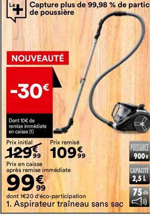 Promo Aspirateur Traîneau Sans Sac chez BUT iCatalogue fr