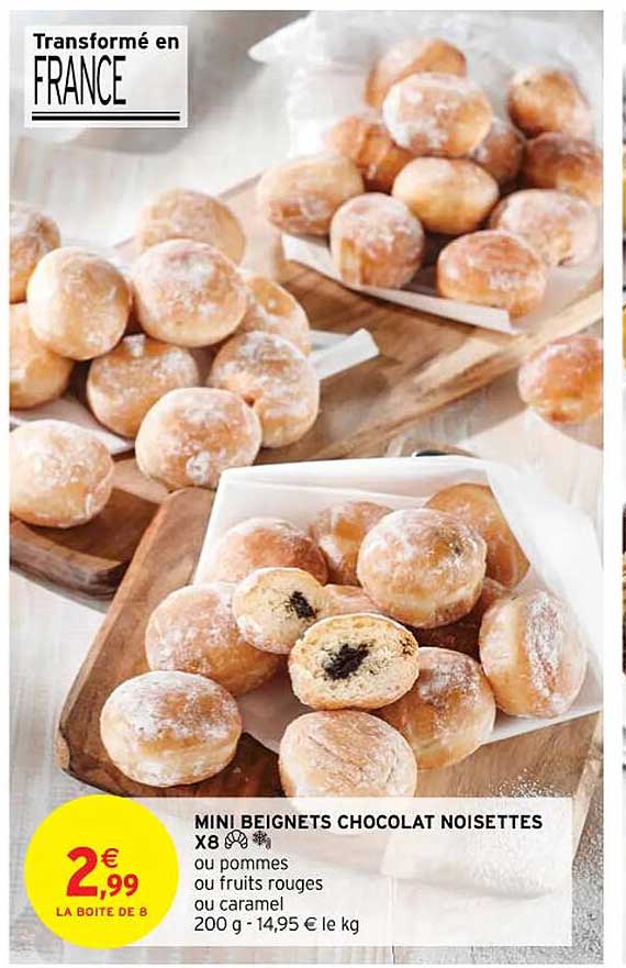 Promo Mini Beignets Chocolat Noisettes X Chez Intermarch Contact