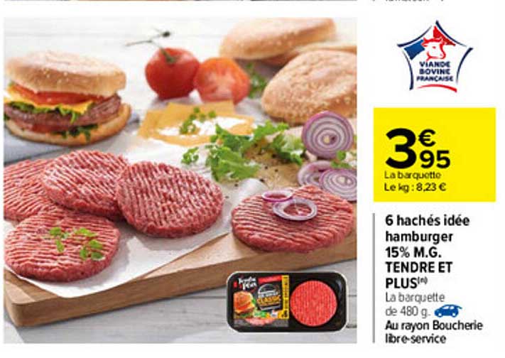 Promo Hach S Id E Hamburger M G Tendre Et Plus Chez Carrefour