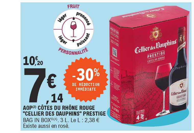 Promo Aop C Tes Du Rh Ne Rouge Cellier Des Dauphins Prestige Chez E