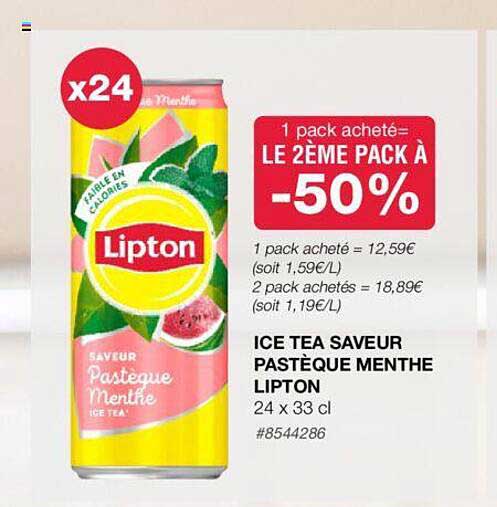 Promo Ice Tea Saveur Past Que Menthe Lipton Chez Costco Icatalogue Fr