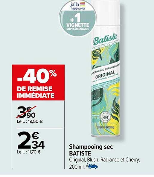 Promo Shampooing Sec Batiste Chez Carrefour Icatalogue Fr