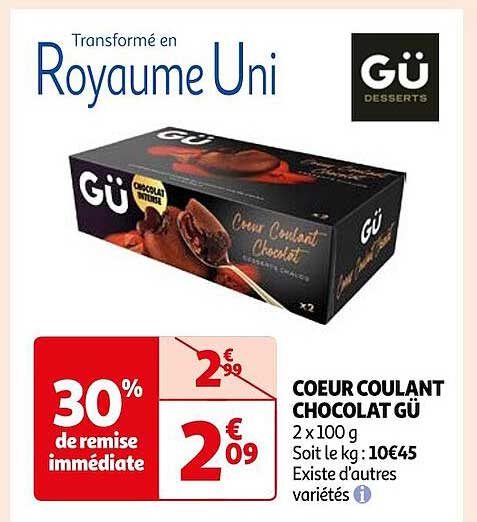 Promo C Ur Coulant Chocolat G Chez Auchan Icatalogue Fr