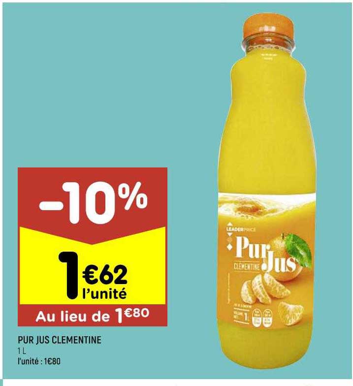 Promo Pur Jus Cl Mentine Chez Leader Price Icatalogue Fr