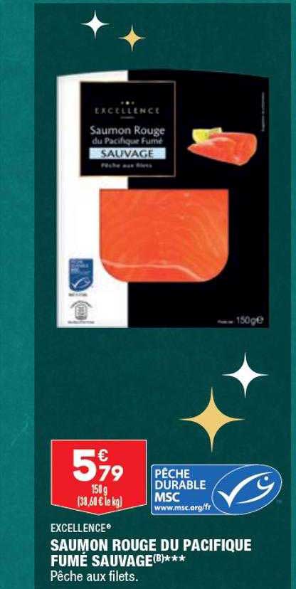 Promo Saumon Rouge Du Pacifique Fum Sauvage Excellence Chez Aldi