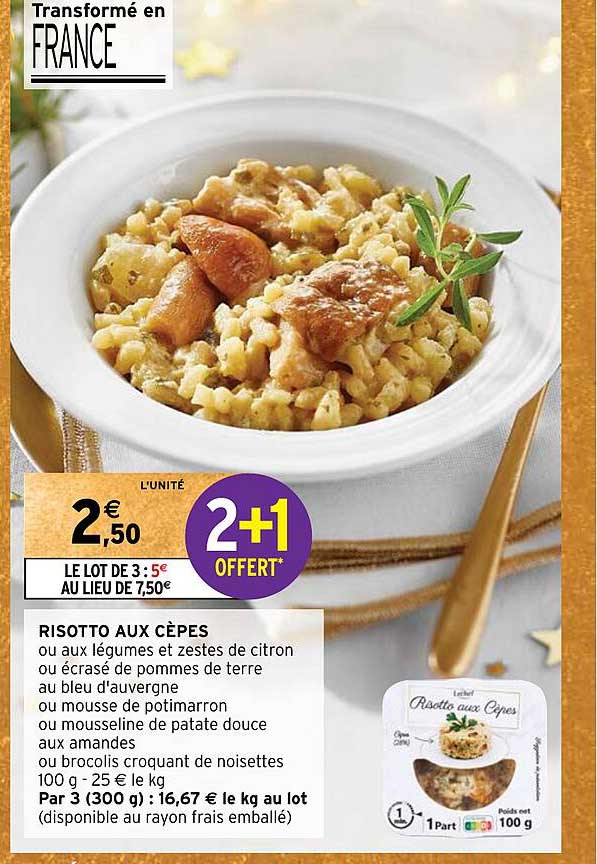 Promo Risotto Aux Cèpes chez Intermarché iCatalogue fr