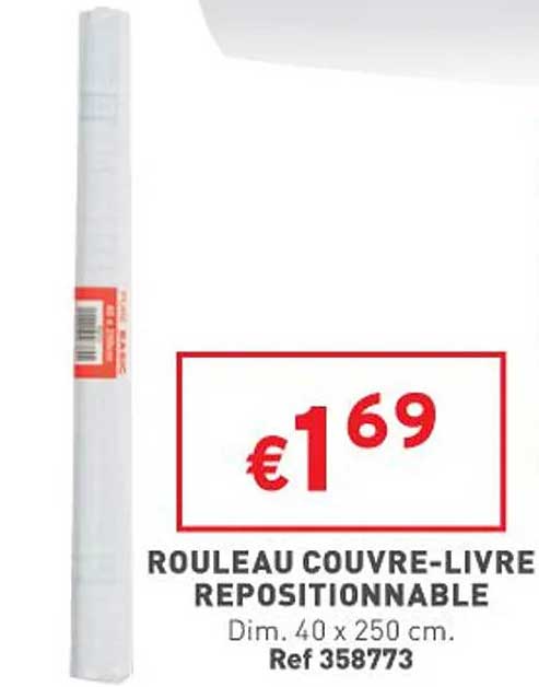 Promo Rouleaux Couvre Livre Repositionnable Chez Trafic ICatalogue Fr