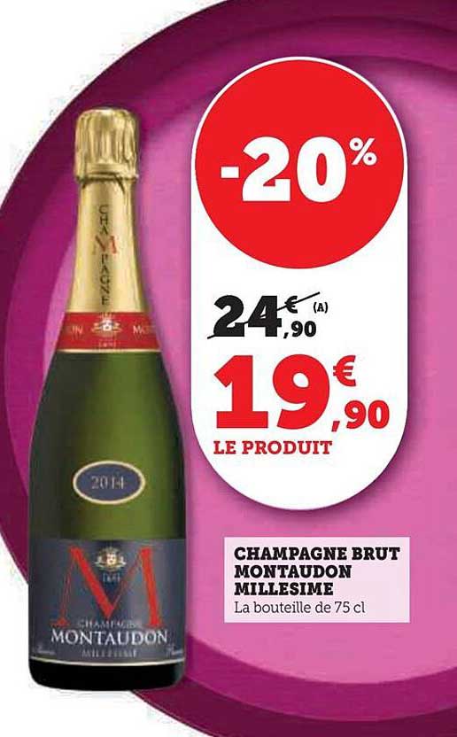 Promo Champagne Brut Montaudon Millesime Chez Hyper U ICatalogue Fr