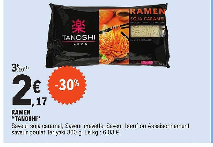 Promo Ramen Tanoshi Chez E Leclerc Icatalogue Fr