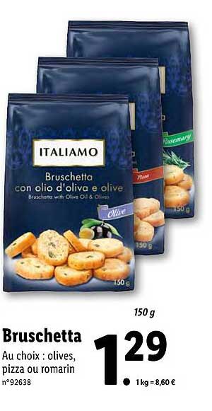 Promo Bruschetta Chez Lidl Icatalogue Fr