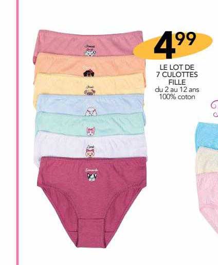 Promo Le Lot De 7 Culottes Fille Chez Stokomani ICatalogue Fr