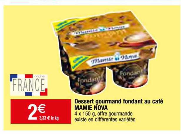 Promo Dessert Gourmand Fondant Au Caf Mamie Nova Chez Migros France