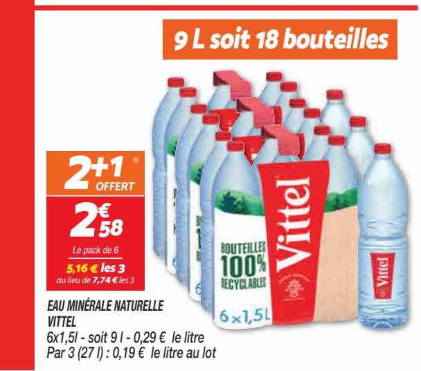 Promo Eau Min Rale Naturelle Vittel Chez Netto Icatalogue Fr