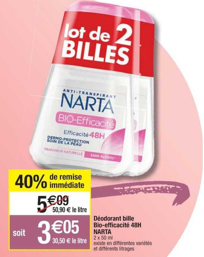 Promo D Odorant Bille Bio Efficacit H Narta Chez Cora Icatalogue Fr