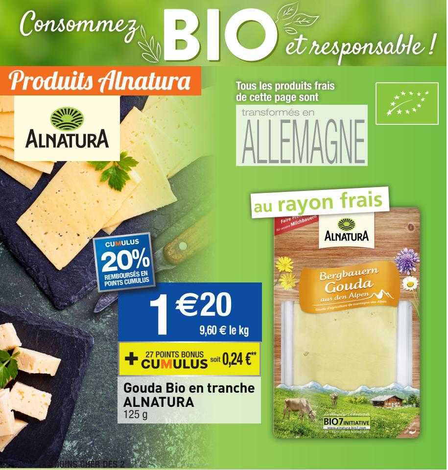 Promo Gouda Bio En Tranche Alnatura Chez Migros France Icatalogue Fr