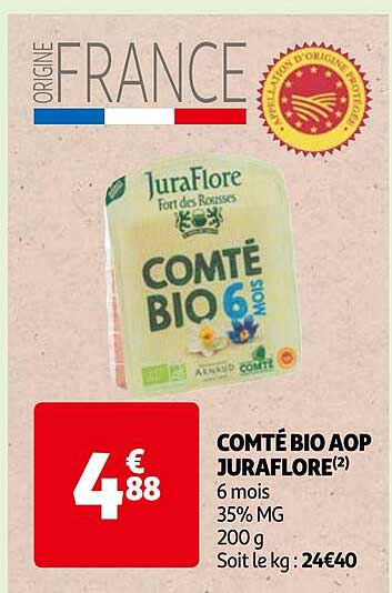 Promo Comté Bio Aop Juraflore chez Auchan iCatalogue fr