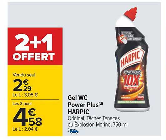 Promo Gel Wc Power Plus Harpic Chez Carrefour ICatalogue Fr