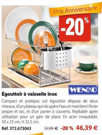 Promo égouttoir à Vaisselle Inox Wenko chez Mathon iCatalogue fr