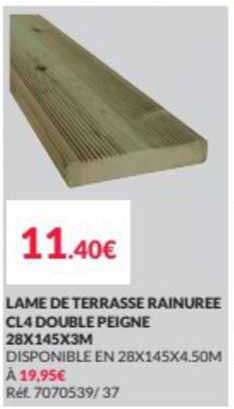 Promo Lame De Terrasse Rainuree Cl Double Peigne Chez Les Briconautes