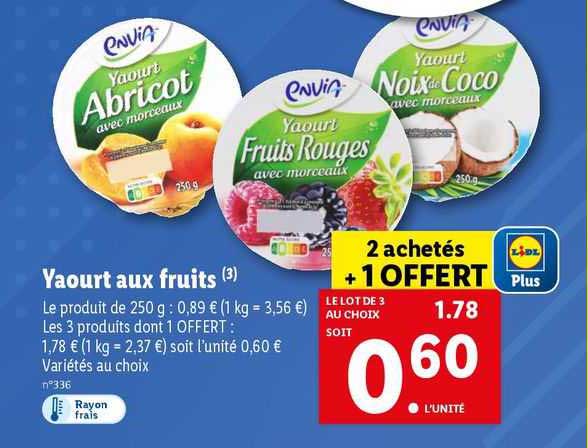 Promo Yaourt Aux Fruits Chez Lidl ICatalogue Fr