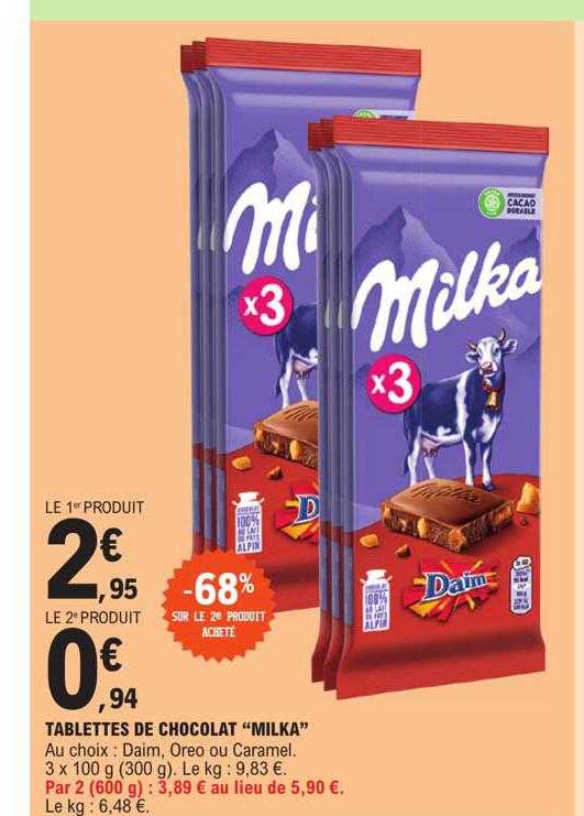 Promo Tablettes De Chocolat Milka Chez E Leclerc ICatalogue Fr