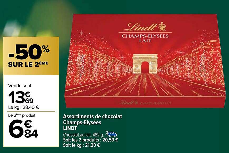 Promo Assortiment De Chocolat Champs Lys Es Lindt Chez Carrefour