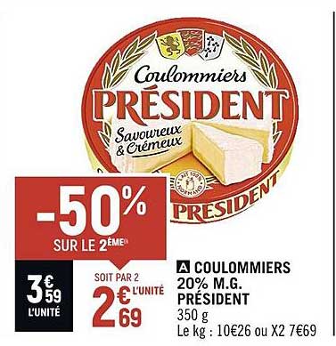 Promo Coulommiers M G Pr Sident Chez Spar Icatalogue Fr