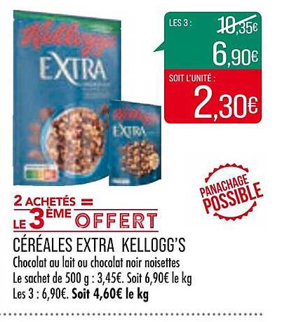 Offre Céréales Extra Kellogg s chez Match