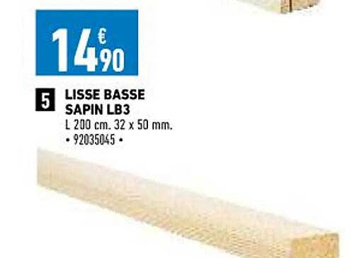 Promo Lisse Basse Sapin Lb3 Chez Brico Cash ICatalogue Fr