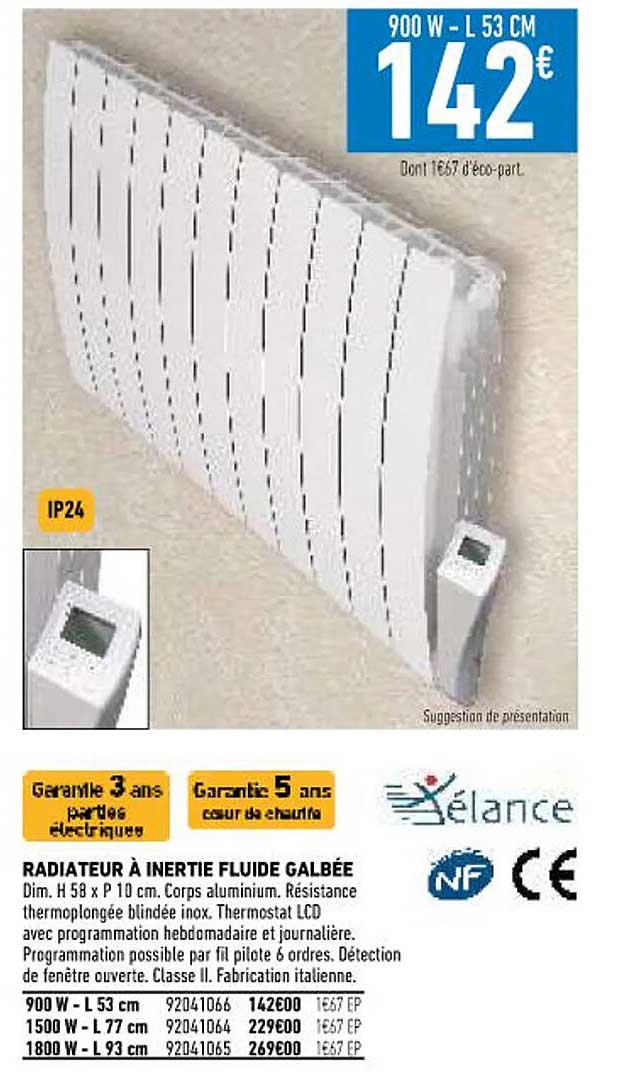 Promo Radiateur Inertie Fluide Galb E Chez Brico Cash Icatalogue Fr