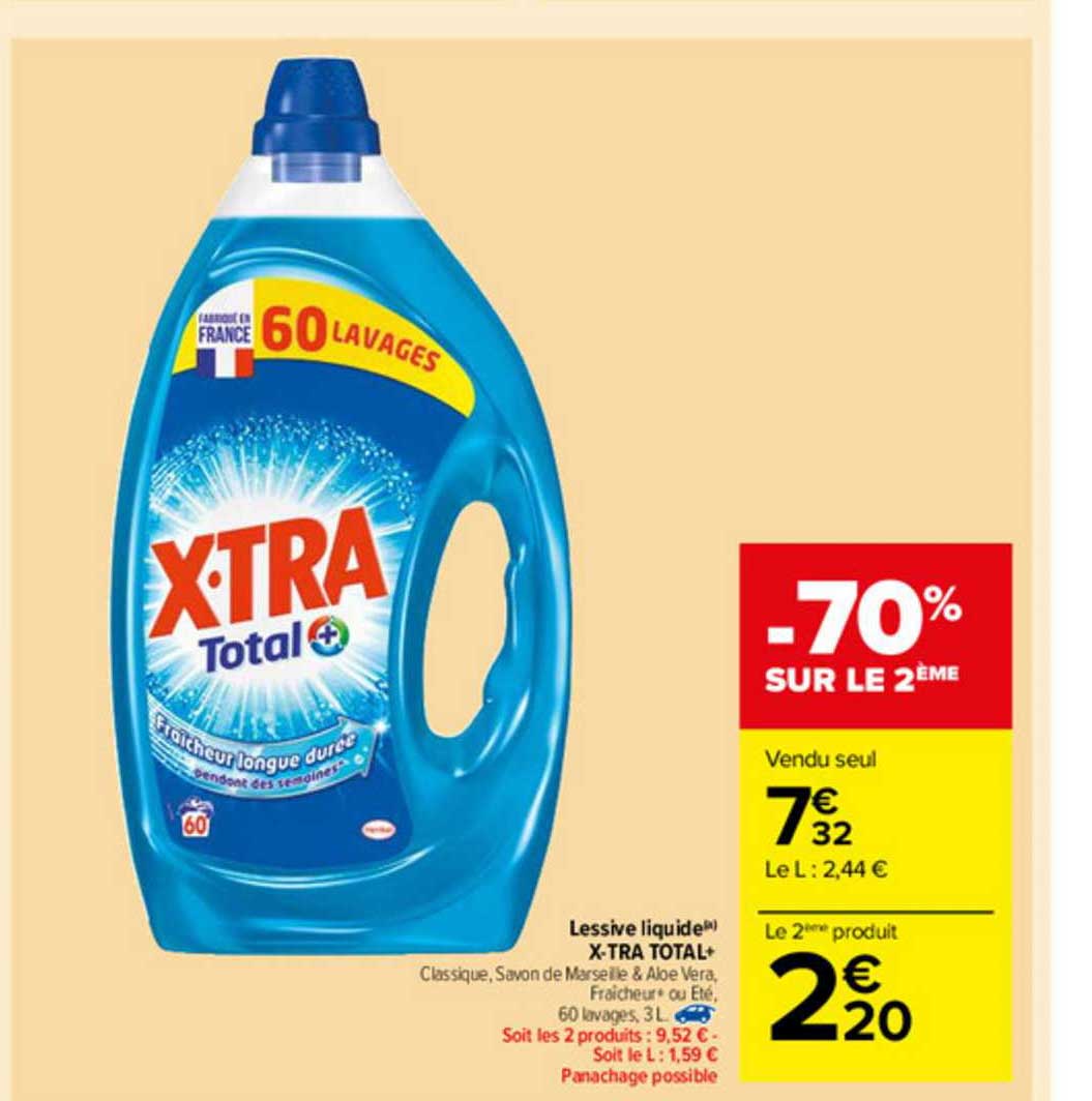 Promo Lessive Liquide X Tra Total Chez Carrefour Market ICatalogue Fr