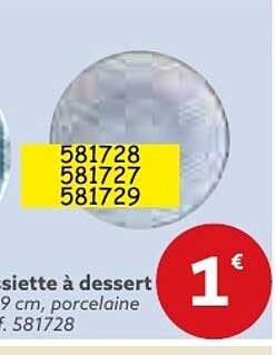 Promo Assiette à Dessert chez GiFi iCatalogue fr